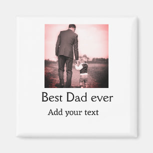 Imán Mejor papá jamás agregar nombre imagen padres día