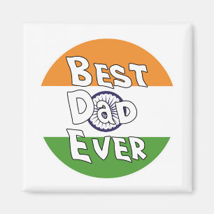 Imán Mejor papá jamás Bandera de India