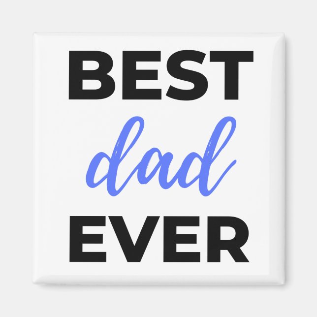 Imán Mejor Papá Nunca Negro (Frente)