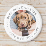 Imán Mejor Papá Perro Elegante Foto Personalizado Simpl<br><div class="desc">Este diseño simple y clásico está compuesto por tipografía de la síspera y agrega una foto personalizado.</div>