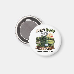 Imán Mejor Papá Por Par Papá Golf Divertido