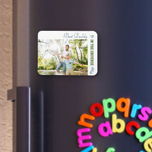 Imán Mejor papi en foto de Personalizado del Universo