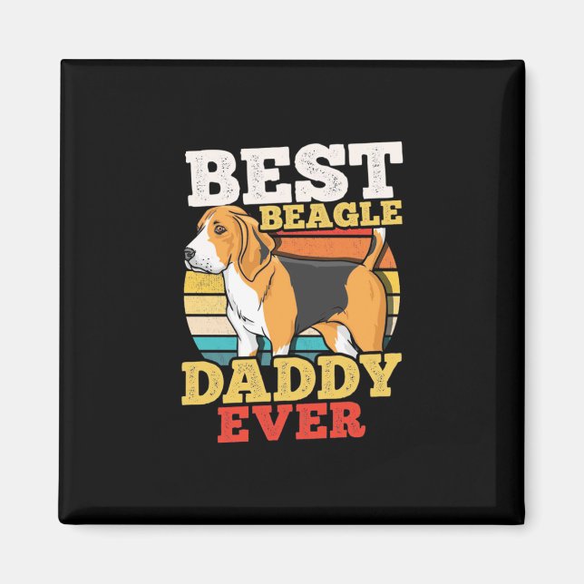 Imán Mejor Papi Perro Beagle (Frente)
