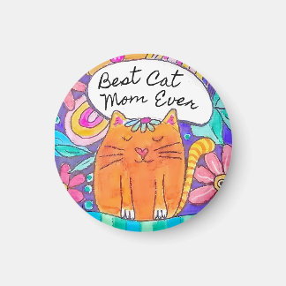 Imán Mejor Pegatina de Regalo para Mamá Gata