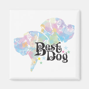 Imán Mejor perro "colorido"