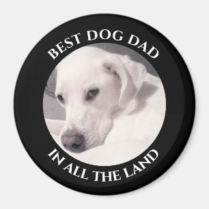 Imán Mejor perro papá foto de perro moreno blanco perro