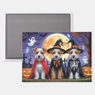 Imán Mejor Perro Terrier Calabaza Halloween Funny