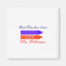 Imán Mejor profesor de lágrimas azules rojas que añada 