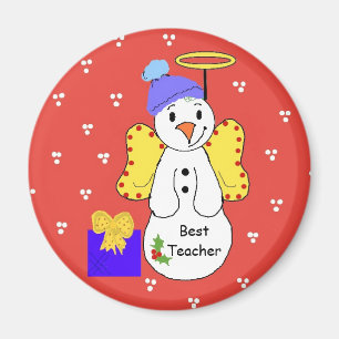 Imán Mejor Profesor Muñeco de Nieve Caprichoso