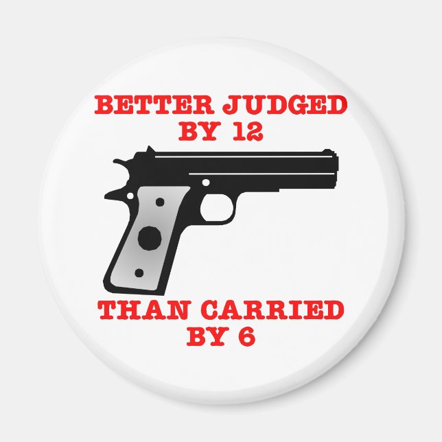 Imán Mejor Prueba De Un Arma Blanca Por 12 (Frente)