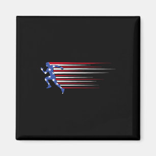 Imán Mejor regalo de equipo de atletismo de la bandera