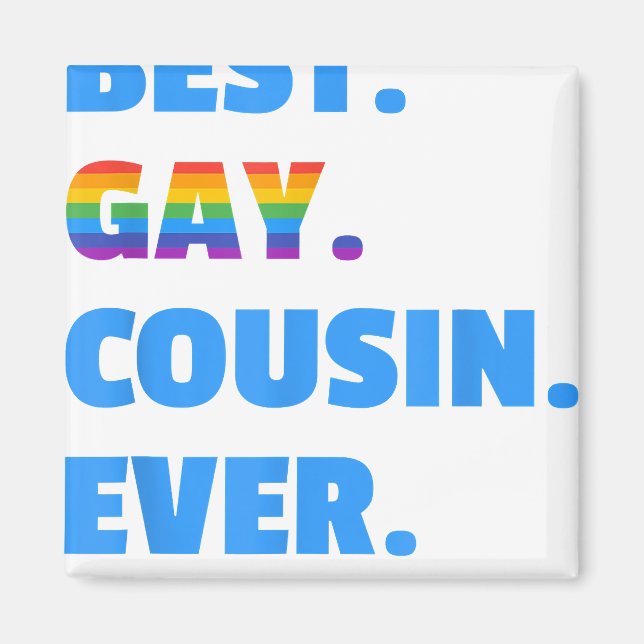 Imán Mejor regalo de primo gay que nunca (Frente)
