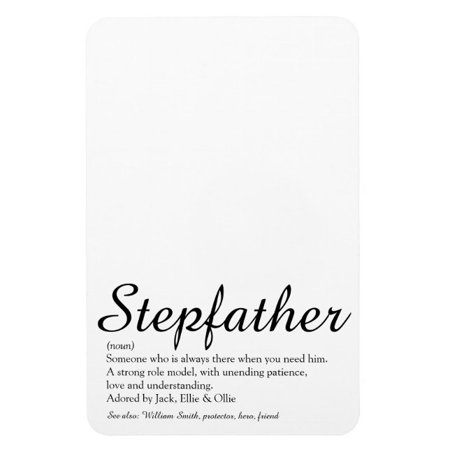 Imán Mejor Stepfather, guión de definición de Stepdad (Vertical)