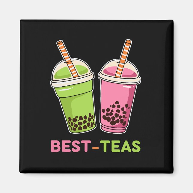 Imán Mejor té amigos del kawaii boba burbuja del té de  (Frente)