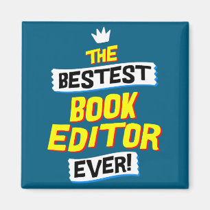Imán Mejor trabajo de editor de libro de camiseta Premi