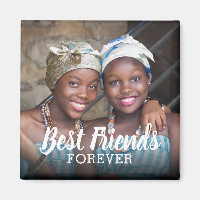 Imán Mejores Amigas Para Siempre Foto | Mejores Amigas (Frente)