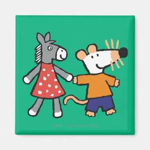 Imán Mejores amigos Maisy y manos manchadas del