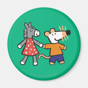 Imán Mejores amigos Maisy y manos manchadas del