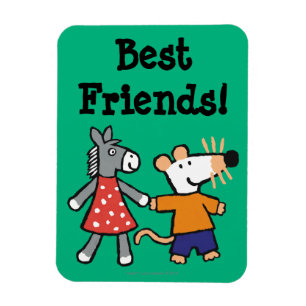 Imán Mejores amigos Maisy y manos manchadas del