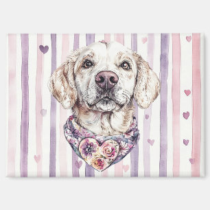 Imán Mejores Amigos Por Siempre Perro Rosa Corazones Mo