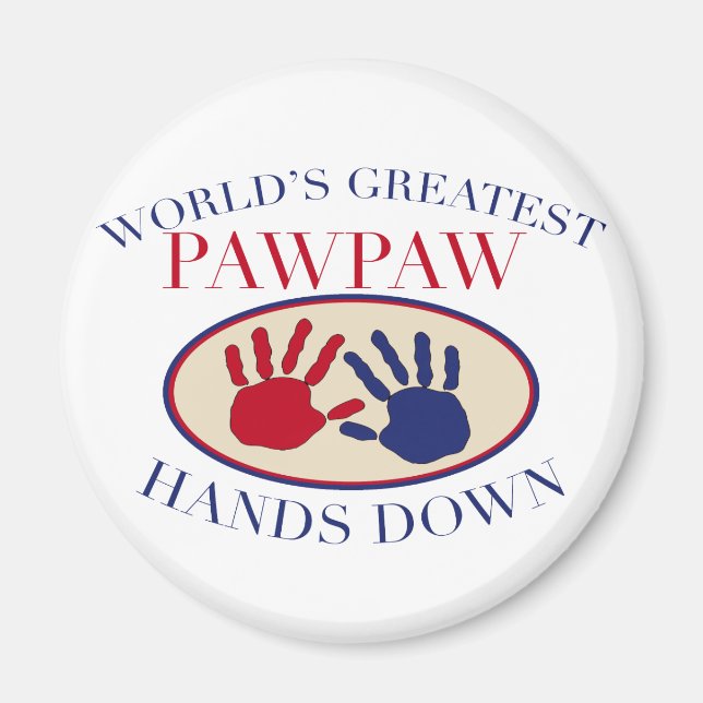 Imán Mejores manos de PawPaw sin duda (Frente)
