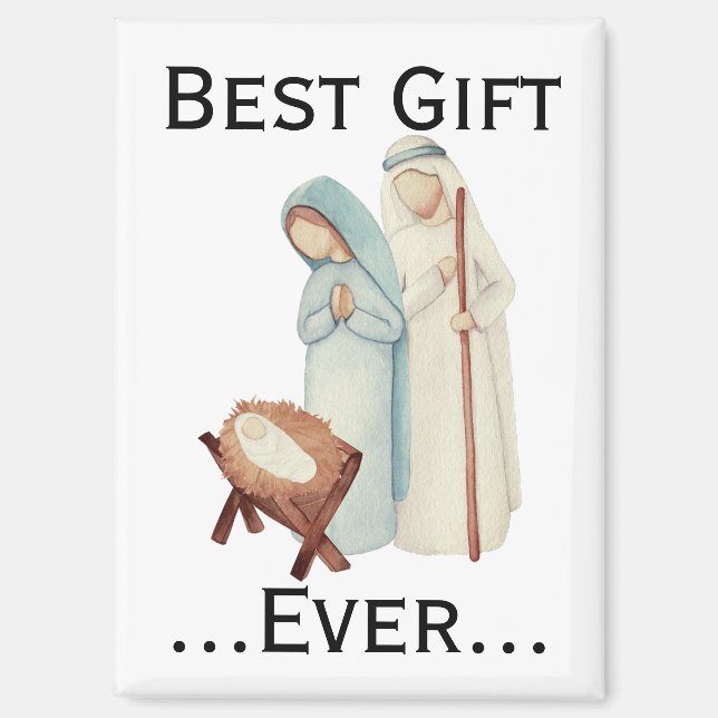 Imán Mejores regalos de Navidad Figuras de la Natividad (Anverso)