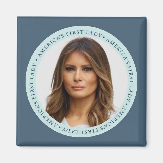 Imán Melania TRUMP First Lady Square Magnet (Frente)
