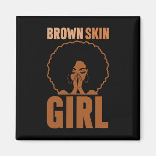 Imán Melanin Chica de la piel marrón Historia negra J