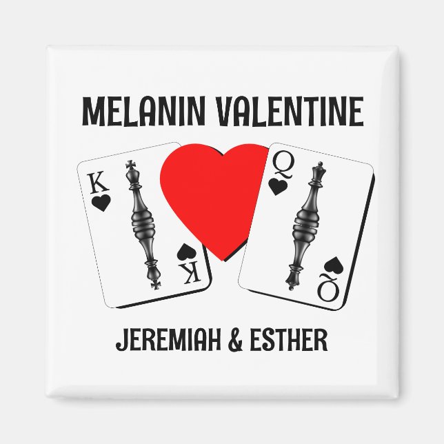 Imán Melanin Valentine BLACK QUEEN KING (Frente)