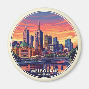 Imán Melbourne Australia Silueta Viajes