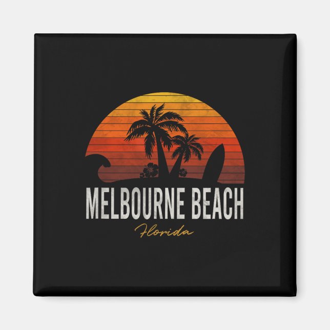 Imán Melbourne Beach Florida Fl Palms Vacation Surf Sun (Frente)