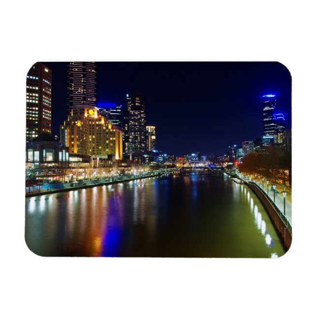 Imán Melbourne de noche (Horizontal)