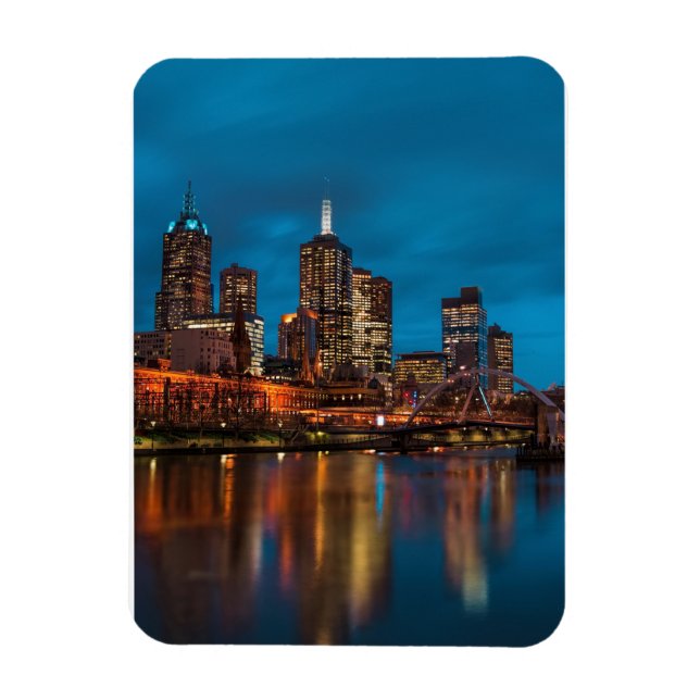 Imán Melbourne de noche (Vertical)