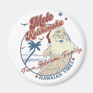 Imán Mele Kalikimaka Feliz Navidad Santa Hawái