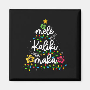 Imán Mele Kalikimaka Navidades hawaianos tropicales