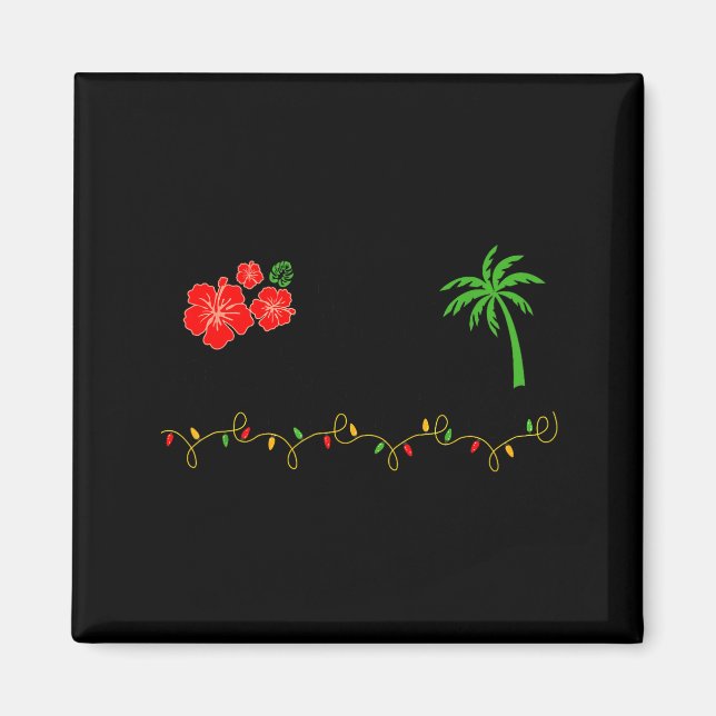 Imán Mele Kalikimaka Navidades trocal navidad hawaiana (Frente)