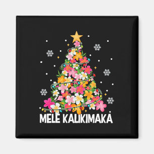 Imán Mele Kalikimaka Tro, Árbol de Navidad floral hawai