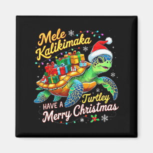 Imán Mele Kalikimaka Turtley Ten Un Feliz Navidad