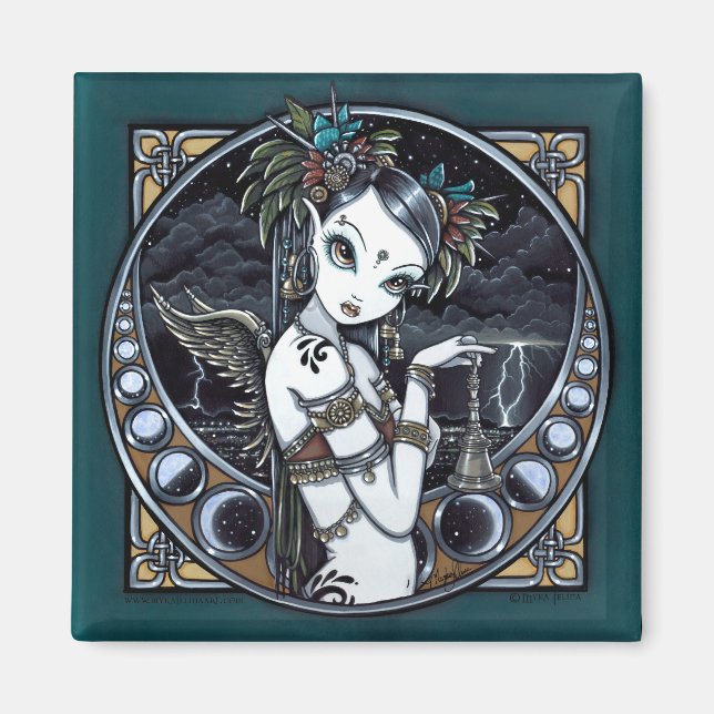 Imán "Melita" Gótico Tribal Fusión de bailarina Angel M (Frente)