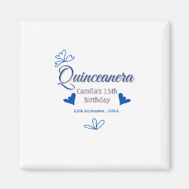 Imán Melocotón azul quinceanera 15º cumpleaños méxico r