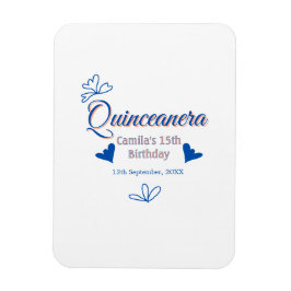 Imán Melocotón azul quinceanera 15º cumpleaños méxico r
