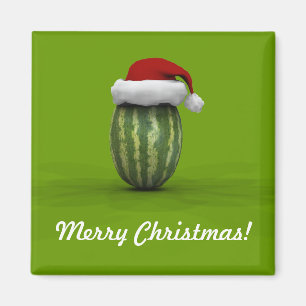 Imán Melón con Sombrero Santa
