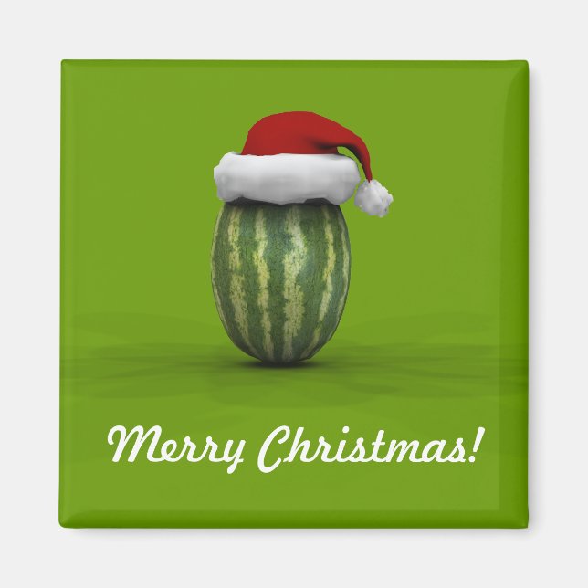 Imán Melón con Sombrero Santa (Frente)