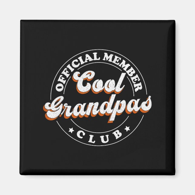 Imán Member Cool Grandpas Club For New Grandfather  (Frente)