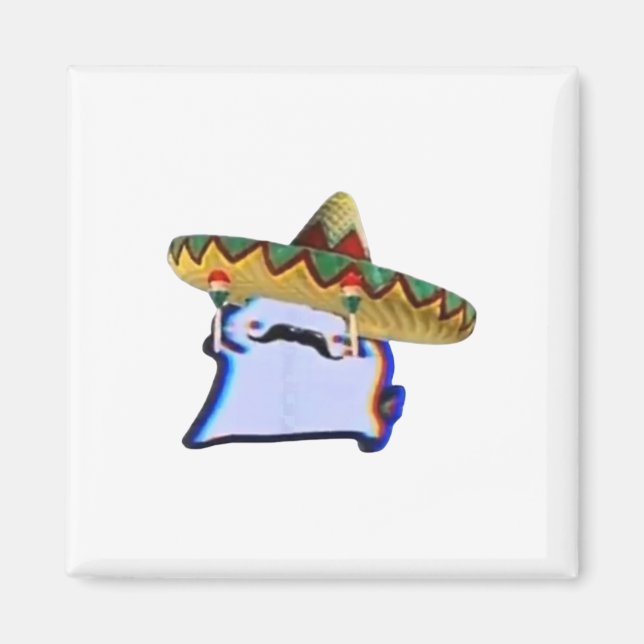Imán Meme de baile gracioso de gato de crumb mexicano (Frente)