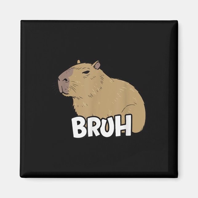 Imán Meme De Capibara Que Dice Bruh Con Chicas De Niños (Frente)