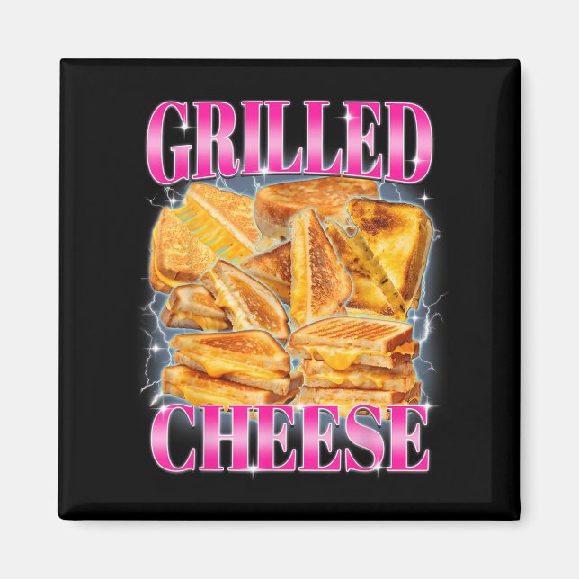 Imán Meme de comida divertida a la parrilla sándwiches  (Frente)