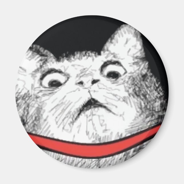 Imán Meme de Gasp Gato Sorprendido - Magnet (Frente)