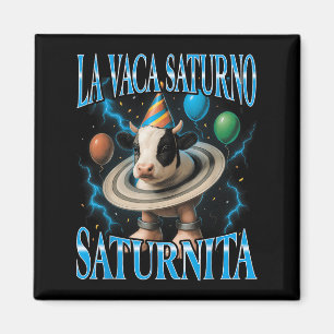 Imán Meme de Italian Brainrot La Vaca Saturno Saturnita
