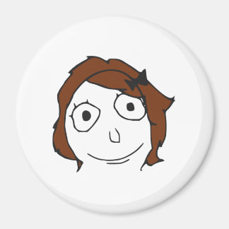 Imán Meme de la Raza de la Cabeza de Derpina Brown